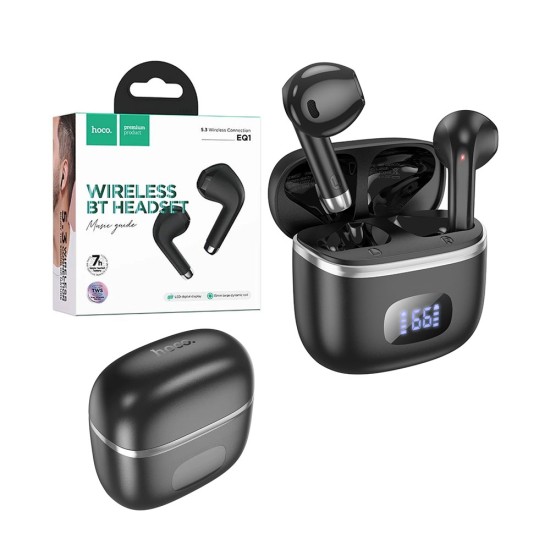 Hoco Wireless Earphones EQ1 Music guide Black